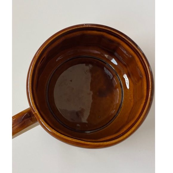 Vintage New Mexico Cream and Brown Glazed Wide Mouth 16 oz Mug Soup Bowl - Picture 3 of 4